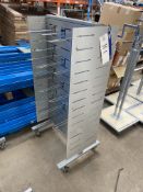 Double Sided Mobile Display Rack, 620mm wide, Lot located 33-37 Carron Place, East Kilbride, North