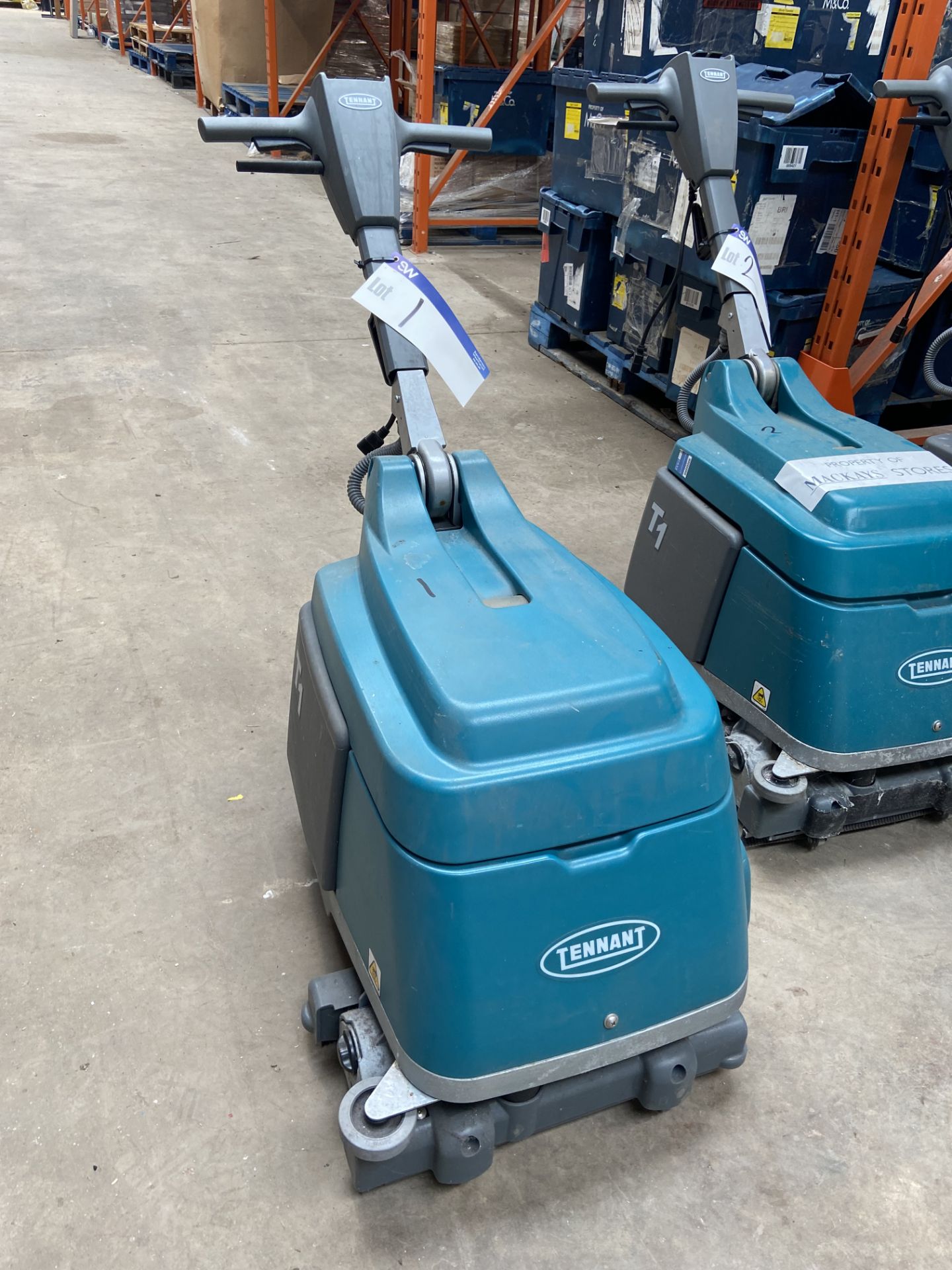 Tennant T1 Floor Scrubber Dryer, indicated hours 1.8, Lot located 3337