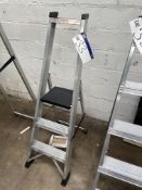 Three Rise Folding Alloy Stepladder, Lot located 33-37 Carron Place, East Kilbride, North