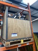 Assorted Chromed Gondola Hanging Brackets, in steel framed packing case (J0823), Lot located 33-37