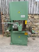 Wadkin PB/R 3in. Band resaw, serial no. 820130, no pit required, 28in., with BLG-8 powerfeed unit