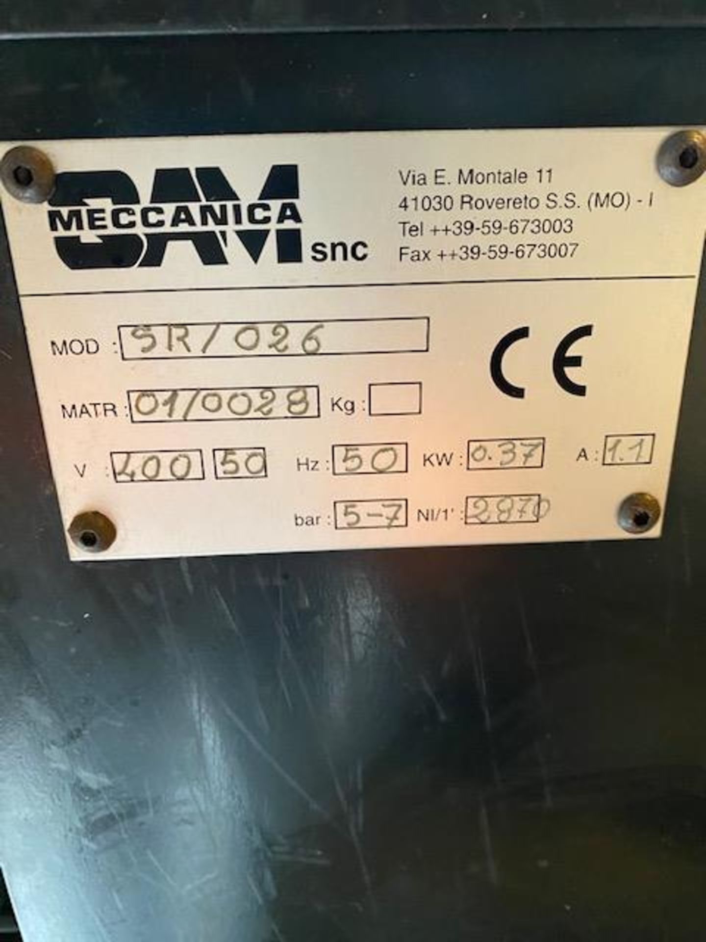 Agazzani 800RR 3in. Band Resaw, serial no. D9091, year of manufacture 2001, with air control of feed - Image 9 of 17
