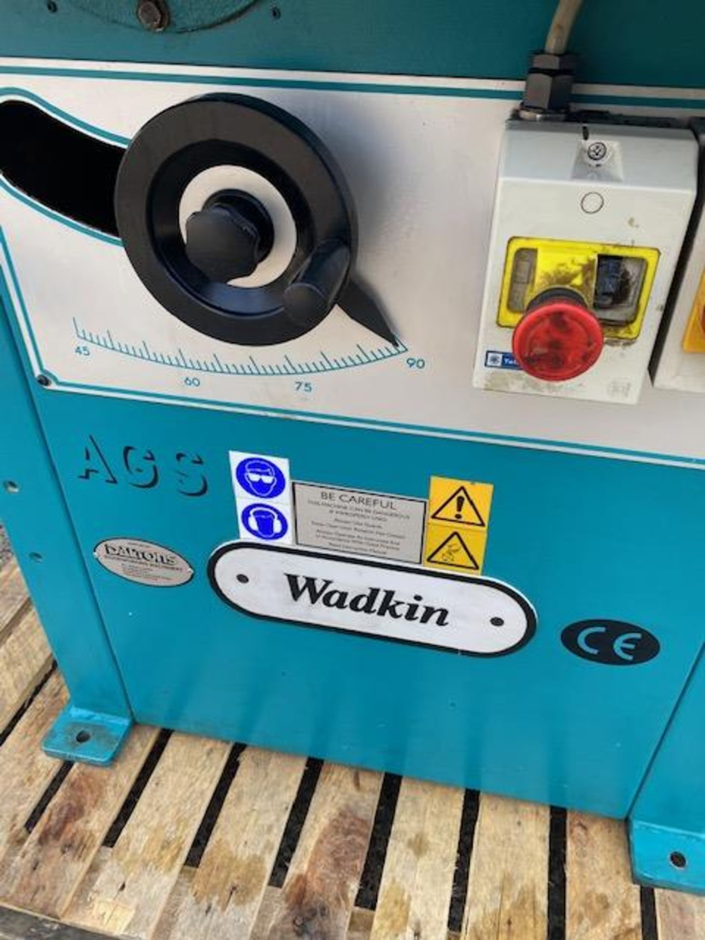 Wadkin AGS 250/300 Tilting Arbor Saw Bench (recently refurbished), serial no. 976714, 45 degree - Image 2 of 9