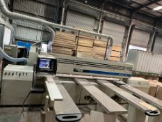 Gabbiani Galaxy 140T 10m Beam Saw, serial no. P3252, year of manufacture 2001, 3.9m sheet size, with
