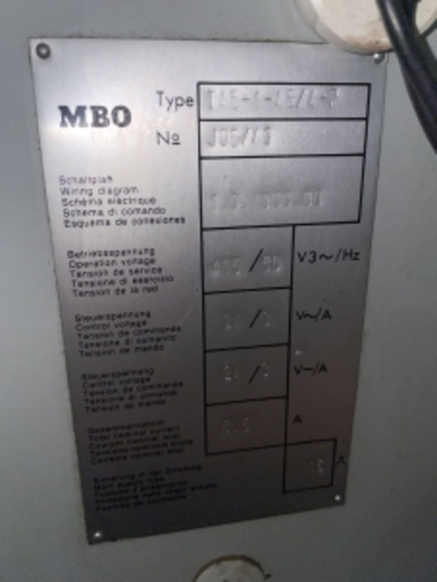 MBO T45-1-45/4 Pharma Folder, serial number S-5803-134, year of manufacture 1990, with T45-P suction - Image 7 of 7