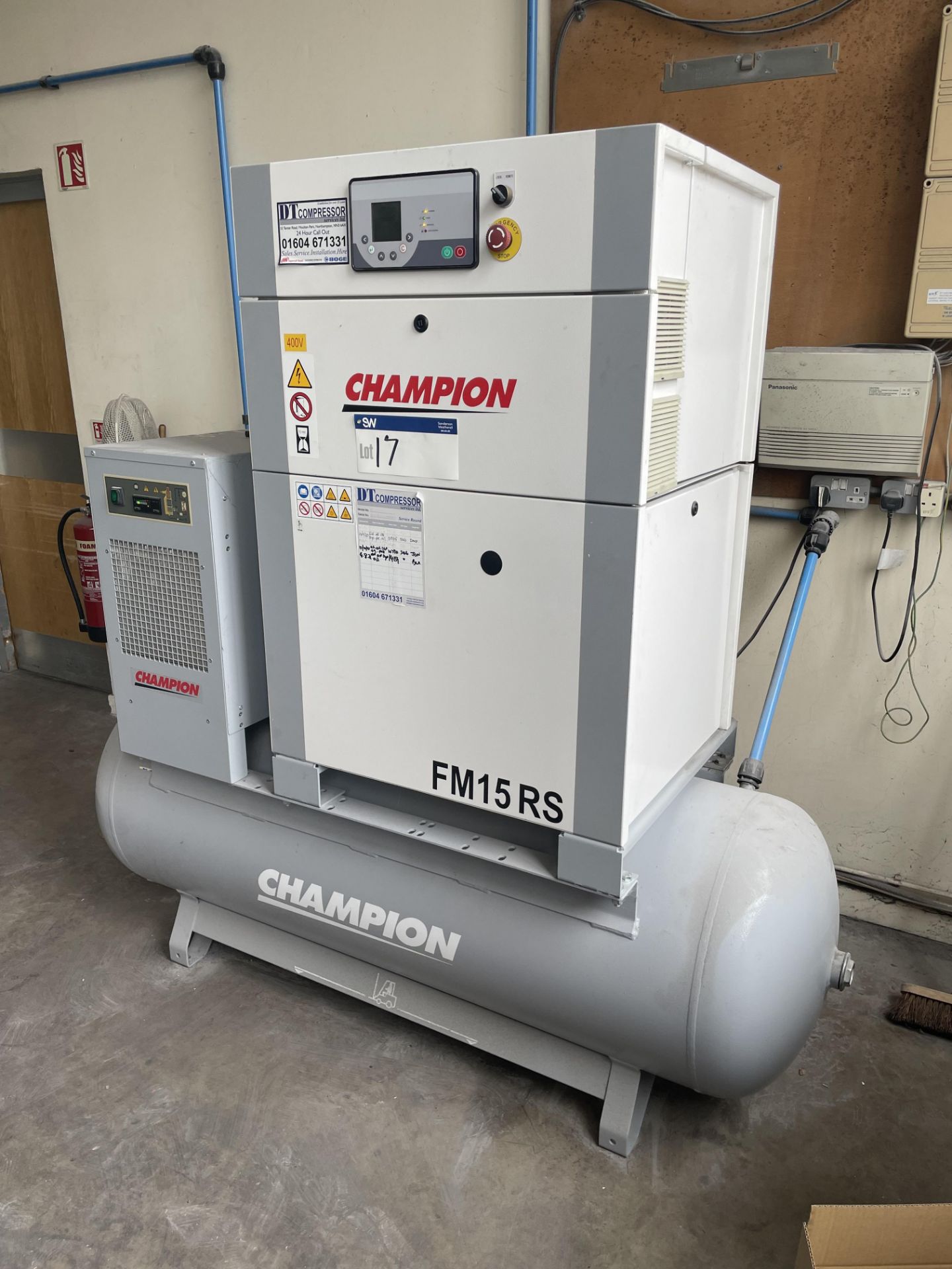 Champion FM15RS Receiver Mounted High Performance Industrial Rotary Screw Air Compressor, serial - Bild 2 aus 7