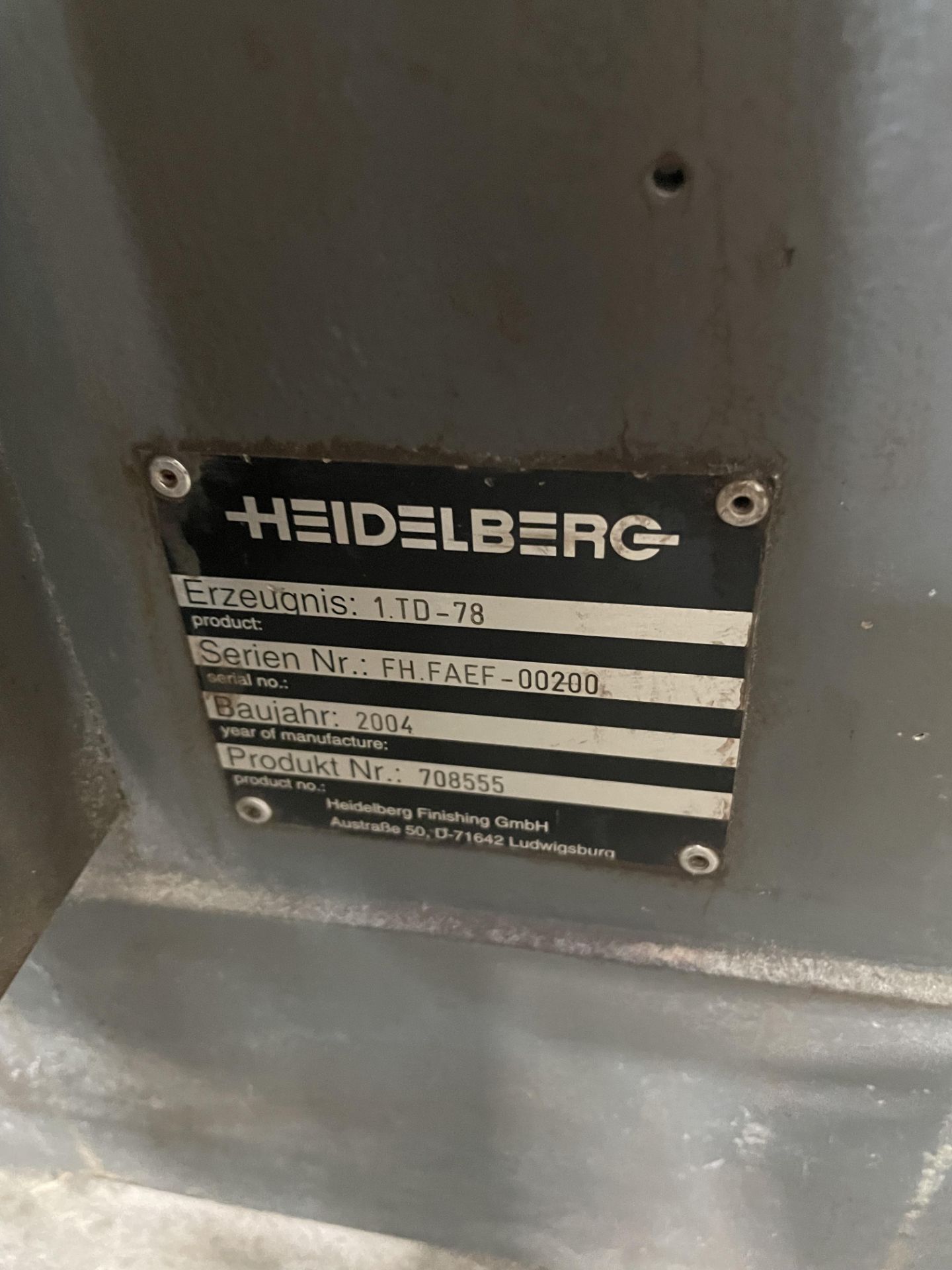 Heidelberg TD78-6-4-4-PD Stahl Folder, serial number FH.FAEC-00035, year of manufacture 2004, with - Image 7 of 16