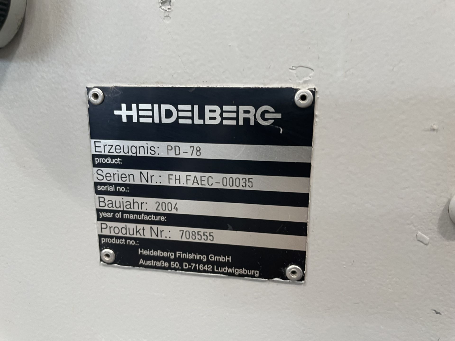 Heidelberg TD78-6-4-4-PD Stahl Folder, serial number FH.FAEC-00035, year of manufacture 2004, with - Image 5 of 16