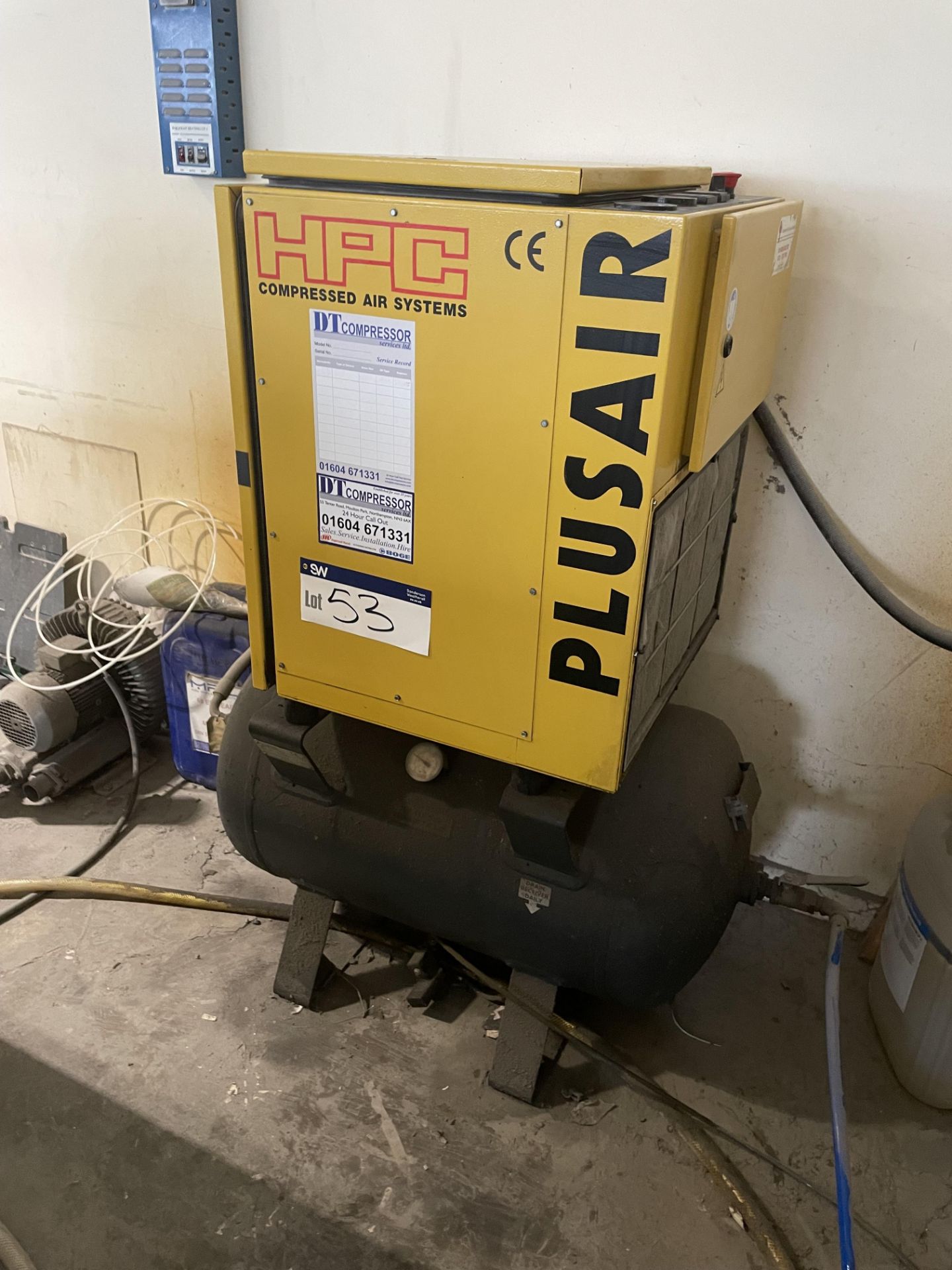 HPC Plusair Compressor & Receiver, serial number WS33818, 8 bar main factory compressor Please - Bild 2 aus 4