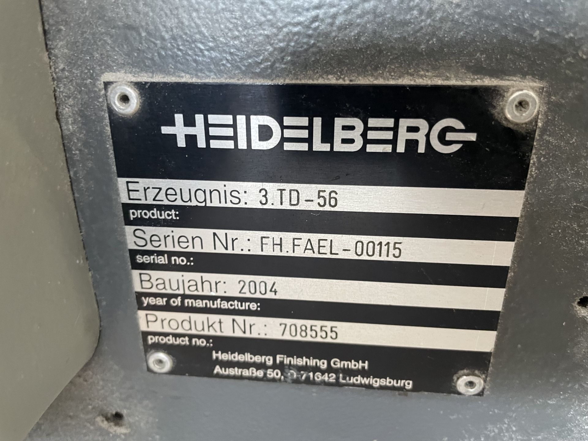 Heidelberg TD78-6-4-4-PD Stahl Folder, serial number FH.FAEC-00035, year of manufacture 2004, with - Image 11 of 16