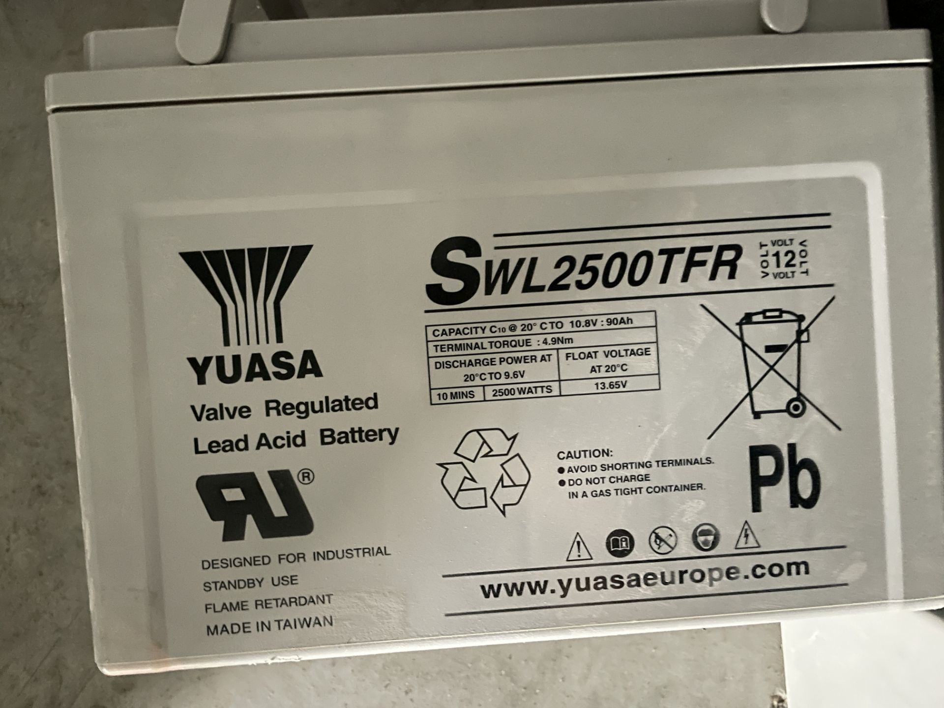 Three Yuasa SWL2050TFR 12 Volt BatteriesPlease read the following important notes:- ***Overseas - Image 2 of 2