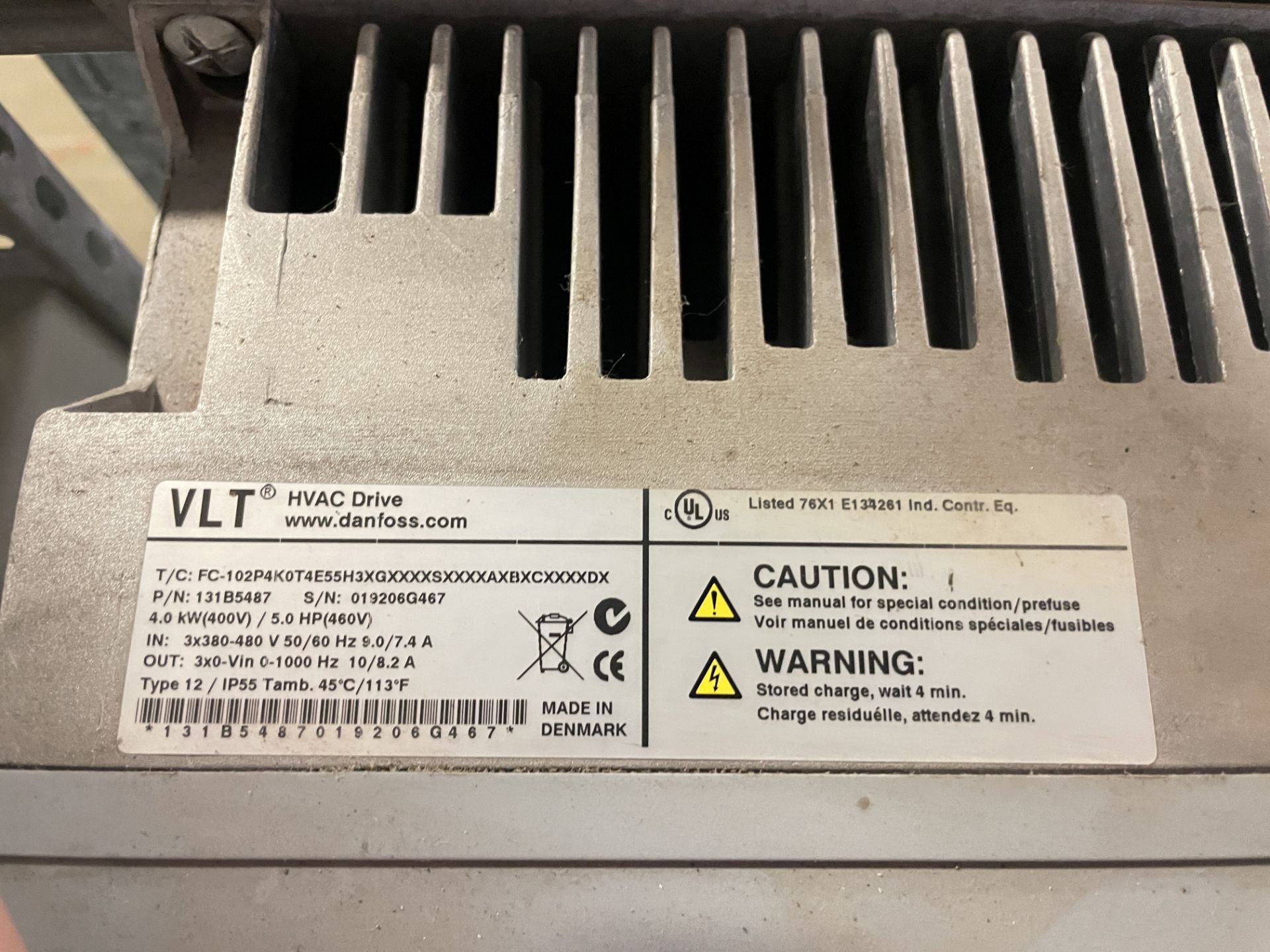 Danfoss VLT HVAC Inverter Drive, 4.0kW (please note this lot is part of combination lot 8A)Please - Bild 2 aus 2