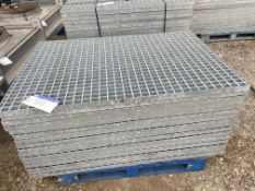 16 GALVANISED STEEL WALKWAY PANELS, each approx. 1.5m x 1m x 40mmPlease read the following important