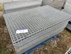 15 GALVANISED STEEL WALKWAY PANELS, each approx. 1.5m x 1m x 40mmPlease read the following important