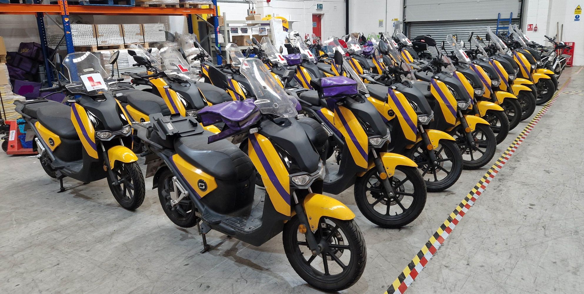 Fleet of Electric Food Delivery Scooters; Crash Helmets; Insulated Food Delivery Boxes; Retail Refrigeration and Shelving