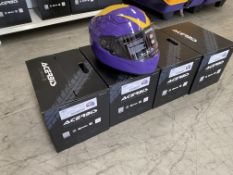 Four Acerbis Full Face X-Street Scooter Crash Helmets - Large (as photographed)Please read the