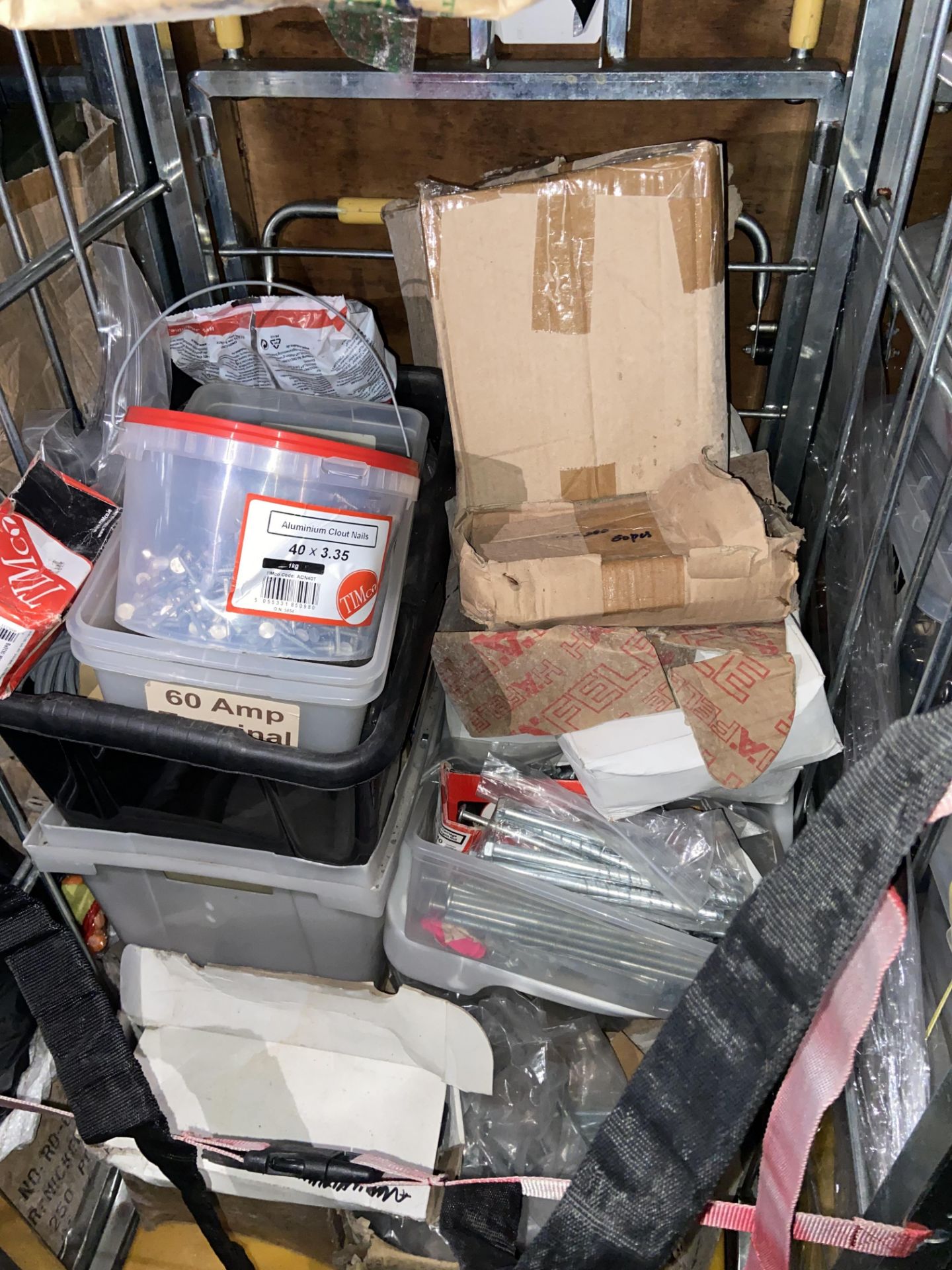 Contents of Container, including cable glands, kitchen hinges, buttons, hardware, nails, PVC - Image 6 of 8