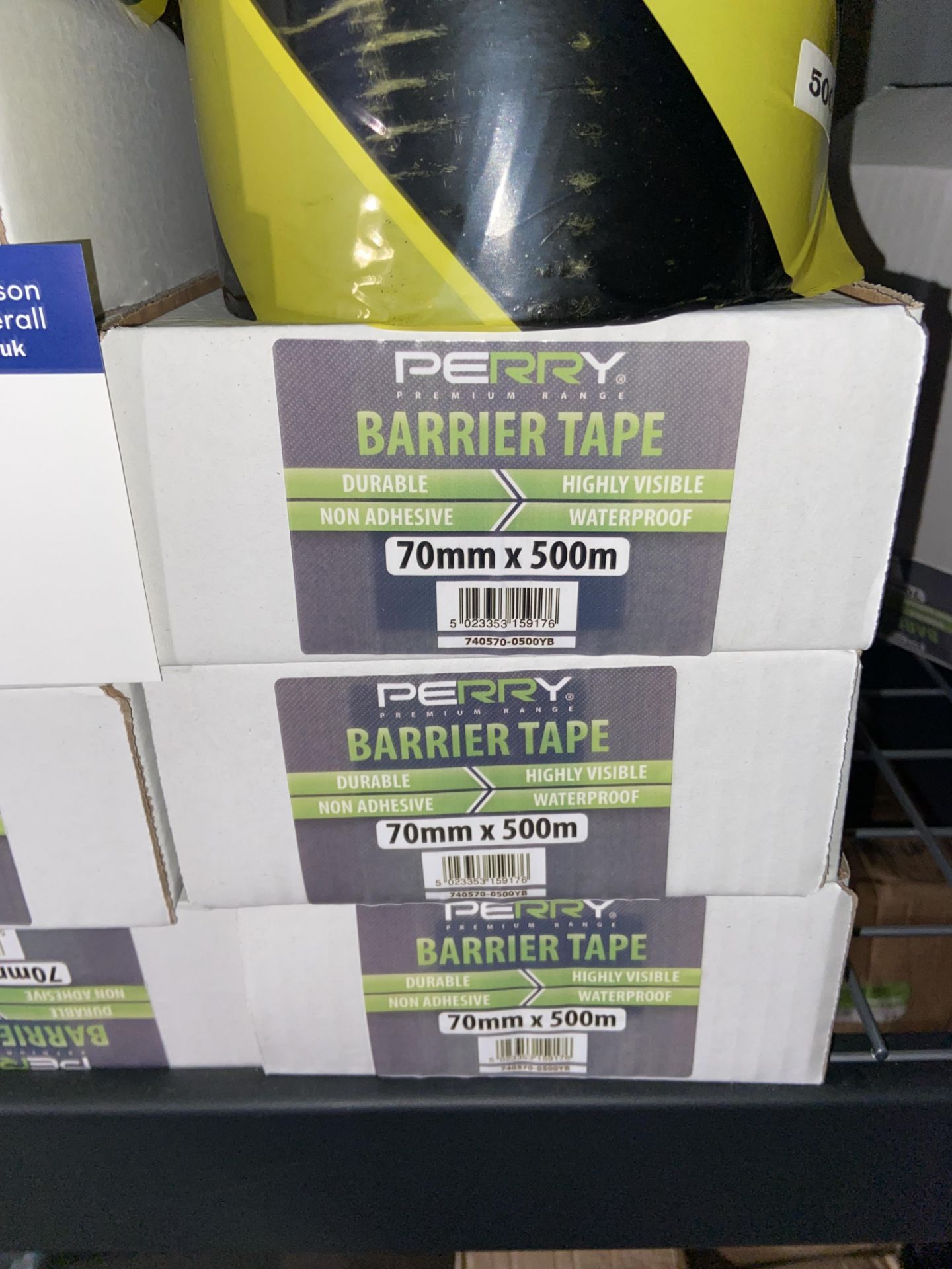 Seven Boxes of Perry Barrier Tape, 500m x 70mmPlease read the following important notes:- *** - Image 2 of 2
