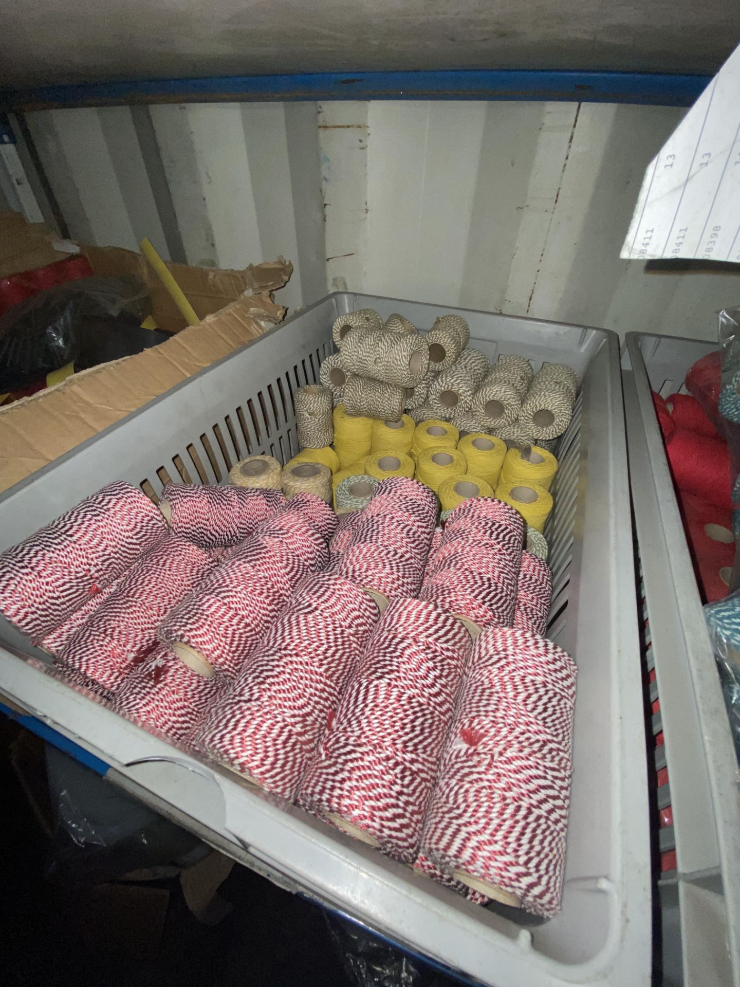 Quantity of Bakers Twine, various colours, over approx. 200 rolls, with six plastic cratesPlease - Image 2 of 3