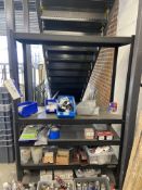 One Bay of Steel Stock Rack, with brackets, screws and plastic stacking binsPlease read the