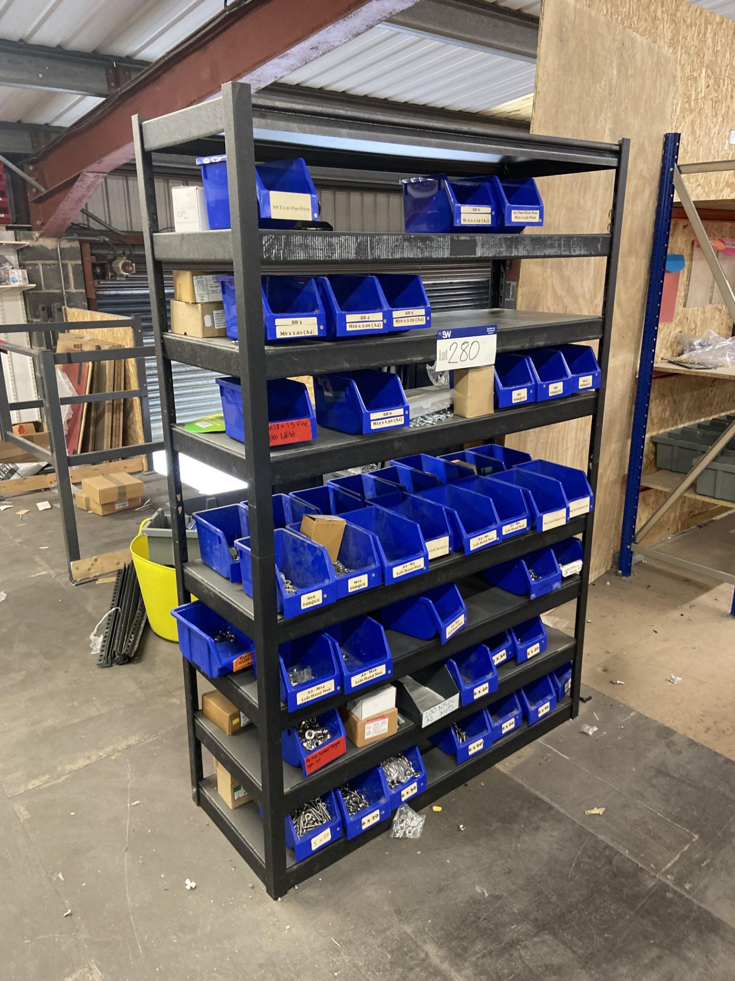 Five Bays of Multi-Tier Steel Stock Rack, each bay approx. 1.2m x 600mm x 1.85m (contents excluded – - Image 2 of 3