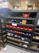 Quantity of Zinc Drop In Anchors & Brass Electrical Screws, with plastic stacking bins, as set out