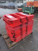 Approx. 41 Safegate Plastic Safety Barriers, approx. 1m x 750mm (lot located at Thorntrees Garage,