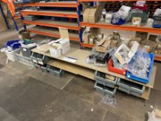 Quantity of Electrical Sockets, with stainless steel bolts, handles and plastic stacking bins, as