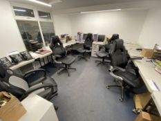 Contents of Office Furniture, including seven Lifetime collapsible tables, two desk pedestals and