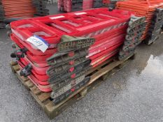 13 JSP Titan 1 Plastic Safety Barriers, with feet, approx. 2m x 1m (lot located at Thorntrees