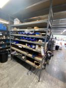 Three Bays of Multi-Tier Steel Stock Rack, each bay approx. 1.85m x 670mm x 2.45m high (contents