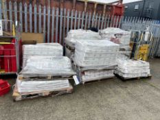 Quantity of Pipe Clips, including 22 single open and 20mm double, as set out on ten palletsPlease