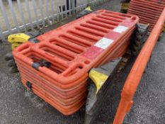 11 JSP Frontier Cross-Link Plastic Safety Barriers, with feet, approx. 2m x 1m (lot located at