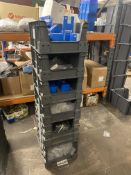 Quantity of Plastic Pipe Case Corners, with drill bits and six plastic stacking boxesPlease read the