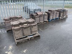Approx. 500 Marley Roof Tiles, 100 per pallet, as set out on five pallets, each tile approx. 420mm x