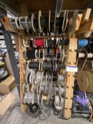 Quantity of Velcro Strip & Braided Sleeving, as set out on one bay of timber rackPlease read the