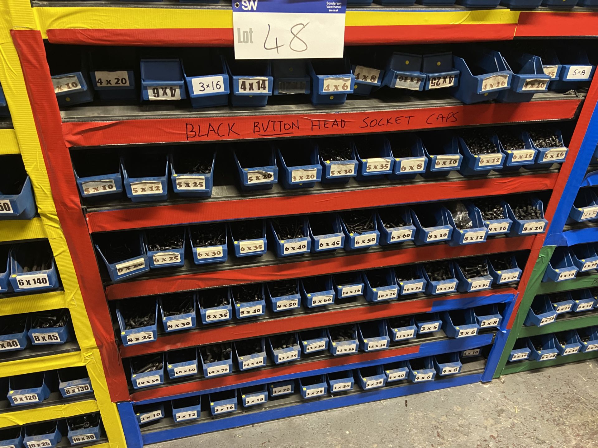 Quantity of Self Colour All Black Socket Caps & Buttons, with plastic stacking bins, as set out on - Image 3 of 3