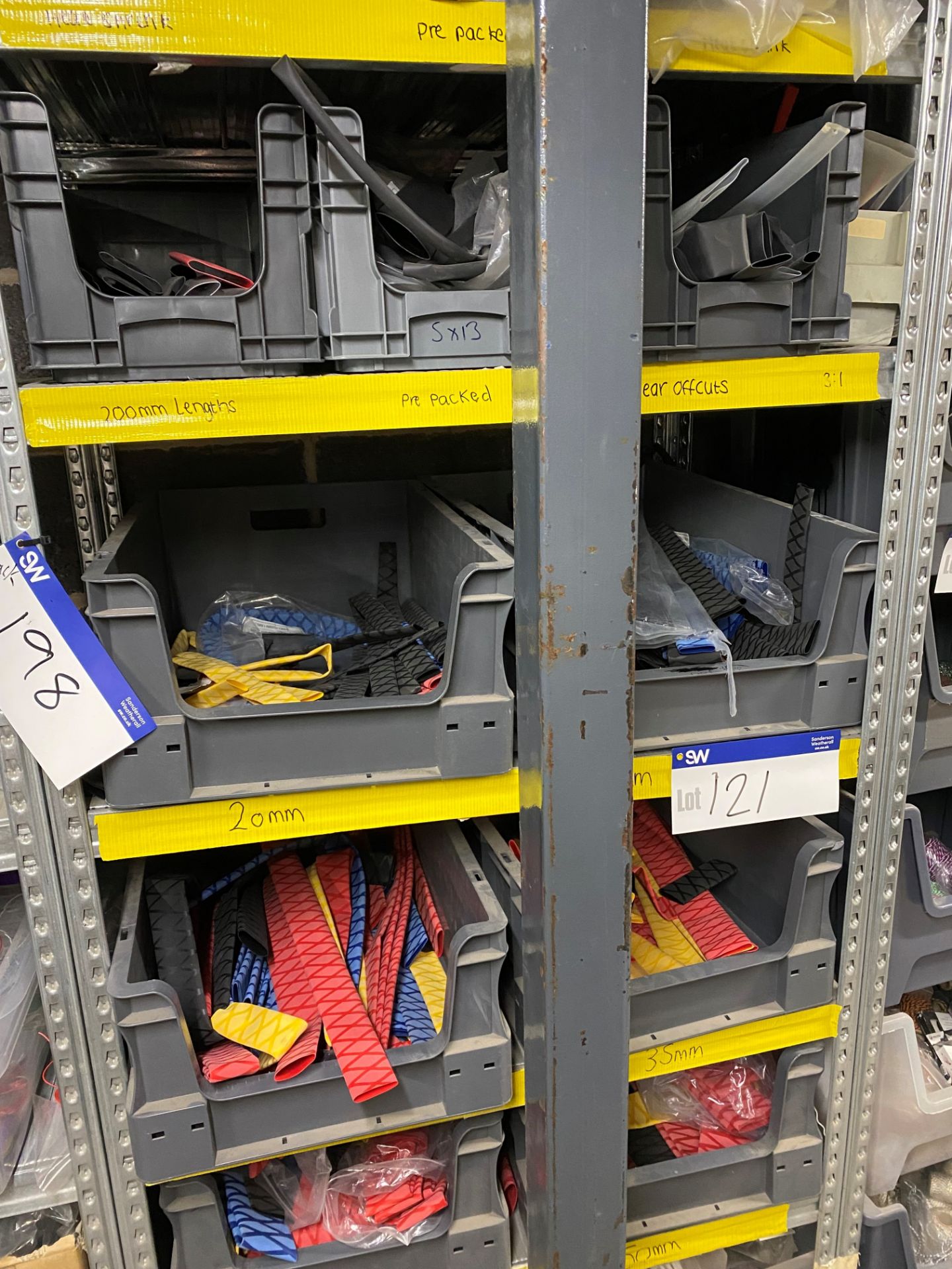 Quantity of Textured Heat Shrink, as set out on one bay of rack (rack excluded)Please read the