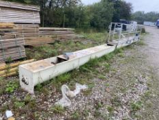 Carier Steel Cased Screw Conveyor, approx. 11.8m centres long x 420mm wide, with fabricated steel