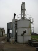 Complete Rotary Drum Drying Plant, comprising single pass drum, approx. 1.5m dia.x 8.5 metres