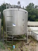 APV Process Plant & Machinery/ T Bibby 4,500 LITRE STAINLESS STEEL TANK, approx. 2.3m dia. x 1.6m