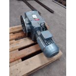 Electric Motor, with fitted Brammer gearbox, serial no. GBR BAU 54980. Lot located Bretherton,