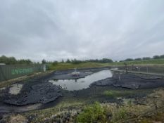 AERATION WATER TREATMENT SYSTEM, including two Aqua Turbo aerators, netting, galvanised steel