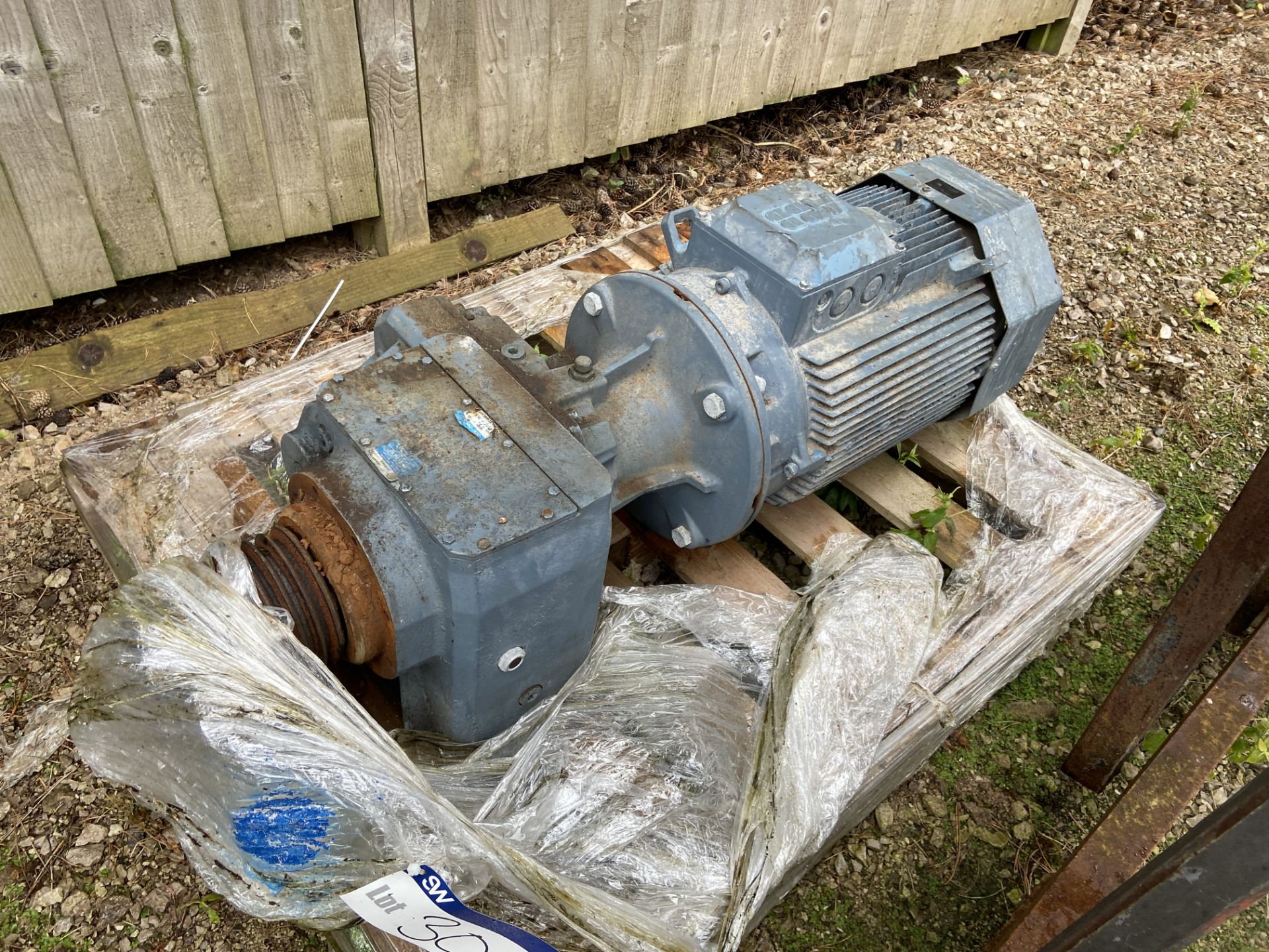 ABB Electric Motor, with Hydro-MEC gearbox. Lot located Bretherton, Lancashire. Lot loaded free of