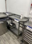 Two Tier Stainless Steel Bench, approx. 1.5m x 450mm Please read the following important