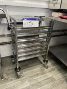 Mobile Stainless Steel Tray Trolley, approx. 550mm x 400mm Please read the following important