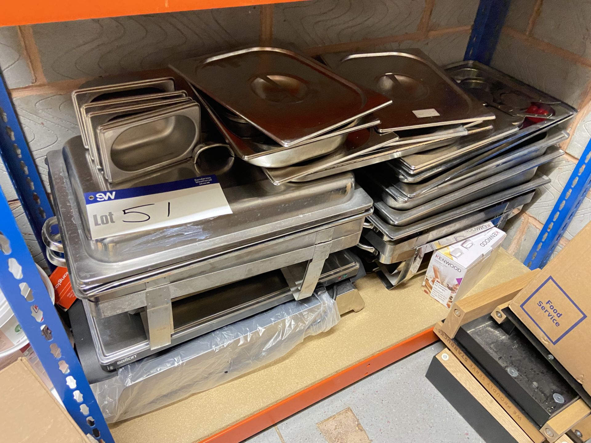 Quantity of Assorted Stainless Steel Kitchen Utensils, as set out on one tier of rack Please read