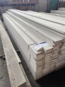 Approx. 78 Lengths of MDF Primed Round Top Skirting Boards, approx. 125mm x 18mm x 4.5m long, as set