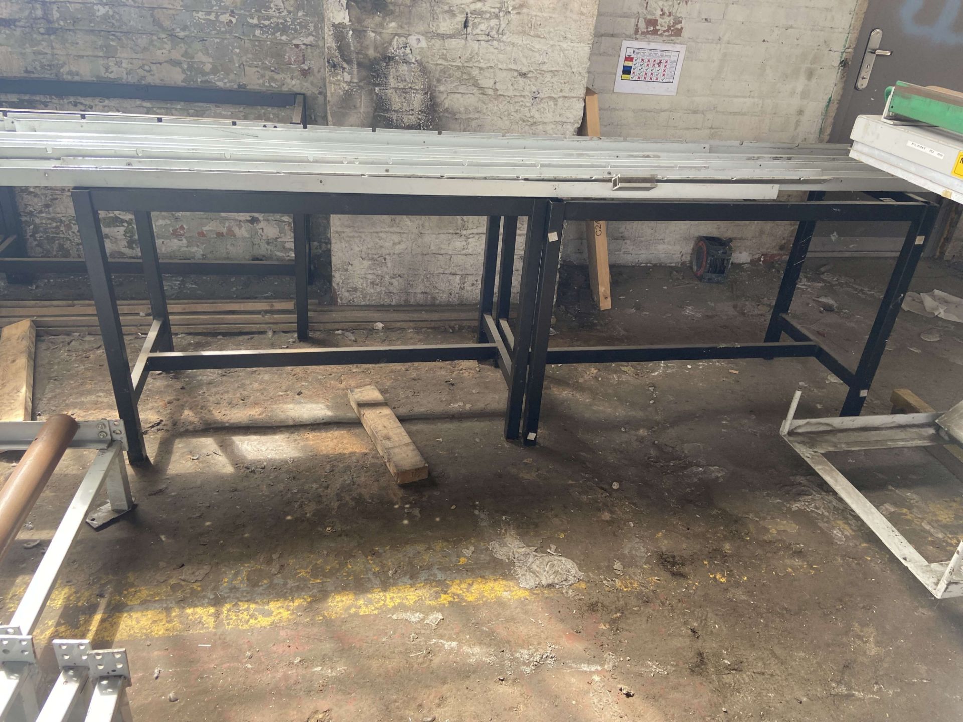 Five Steel Table Frames (excluding contents) Please read the following important notes:- ***Overseas