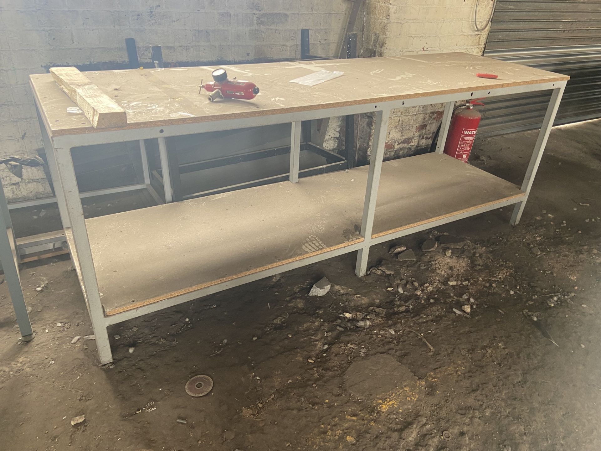 Approx. 16 Steel Framed Two/ Three Tier Benches, up to approx. 2.45m x 1.22m, with roll dispensing - Image 6 of 6
